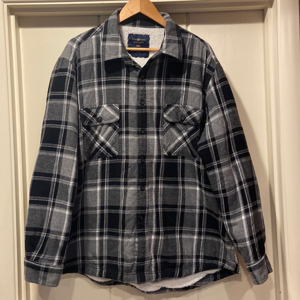 Men’s Club Room Plaid Shirt Jacket.